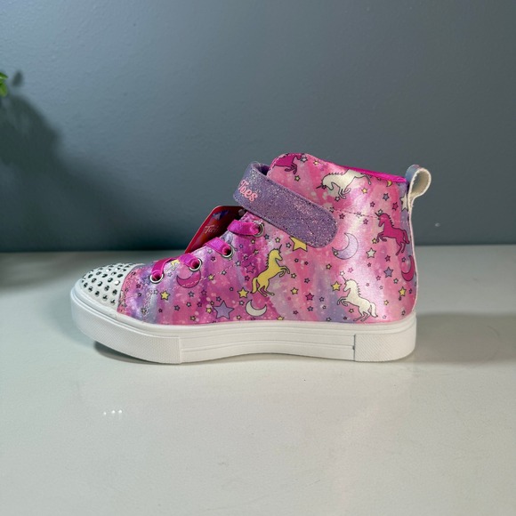 Skechers Twinkle Toes Girls Unicorn Light Up High Top Sneakers Size 2.5 - Picture 12 of 16
